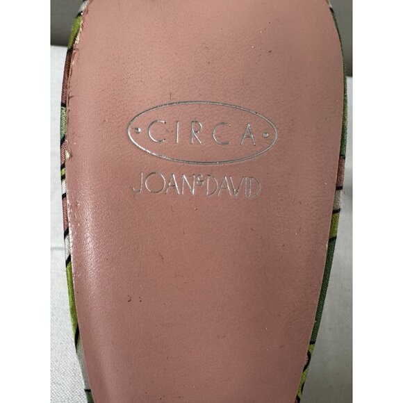 Circa Joan & David Pink-Green Slingback Heels Women’s Size 10M Retro Discocore - Picture 13 of 16